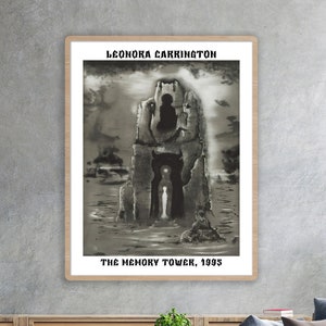 Ungerahmt, Leonora Carrington, The Memory Tower, 2 Versionen verfügbar, Ausstellung Museum Poster, zeitgenössische abstrakte Kunst