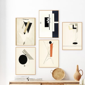 Unframed, El Lissitzky Print Set Of 5, Kestnermappe Proun Print Set, Russian Modern Art Prints, Art Poster Original Print, Gift Art Print