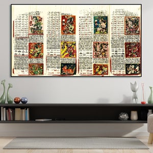 Dresden Codex Facsimile Art Print: Maya Manuscript Leaf, Gallery Quality