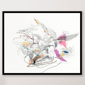 Unframed, Julie Mehretu Print, Abstract Art Print, Exhibition Museum Poster, Contemporary Abstract Art Wall Decor Print, Gift Idea Art Print