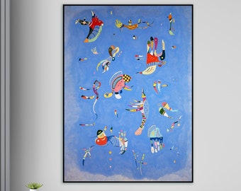 Unframed, Vasili Kandinski Print, Sky Blue Print, Wassily Kandinsky Print, Art Poster Original Print, Abstract Art Print, Quality Art Print
