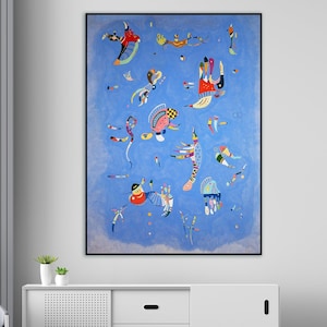 Unframed, Vasili Kandinski Print, Sky Blue Print, Wassily Kandinsky Print, Art Poster Original Print, Abstract Art Print, Quality Art Print