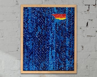 Unframed, Alma Thomas Print, Starry Night and the Astronauts, Modern Colorfield Painting Print, Color Pop Art Print, Abstract Art Print