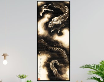 Hokusai Dragon and Clouds Print: Japanese Art Reproduction - Etsy 日本