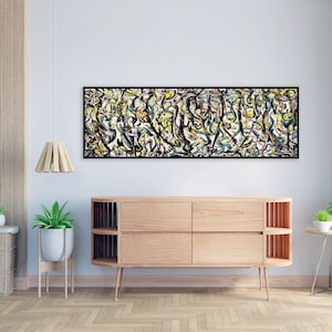 Jackson Pollock Mural Print: Large Colorful Abstract Art