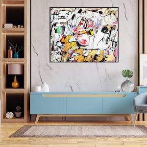 Sem moldura, impressão de Willem de Kooning, impressão de Asheville, impressão original de pôster de arte, impressão de arte abstrata, impressão de arte moderna, impressão de arte de alta qualidade