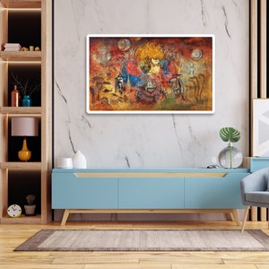 Leonora Carrington Art Print: Cannibal Feast Abstract Giclee (Unframed)