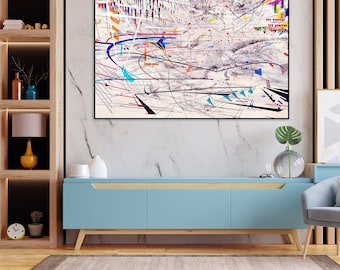 Unframed, Julie Mehretu Print, Stadia I, Art Poster Original Print, Exhibition Museum Poster, Contemporary Abstract Art Wall Decor Print