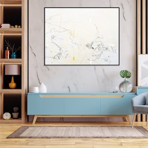 Julie Mehretu Abstract Art Print: Blue Field Exhibition Poster