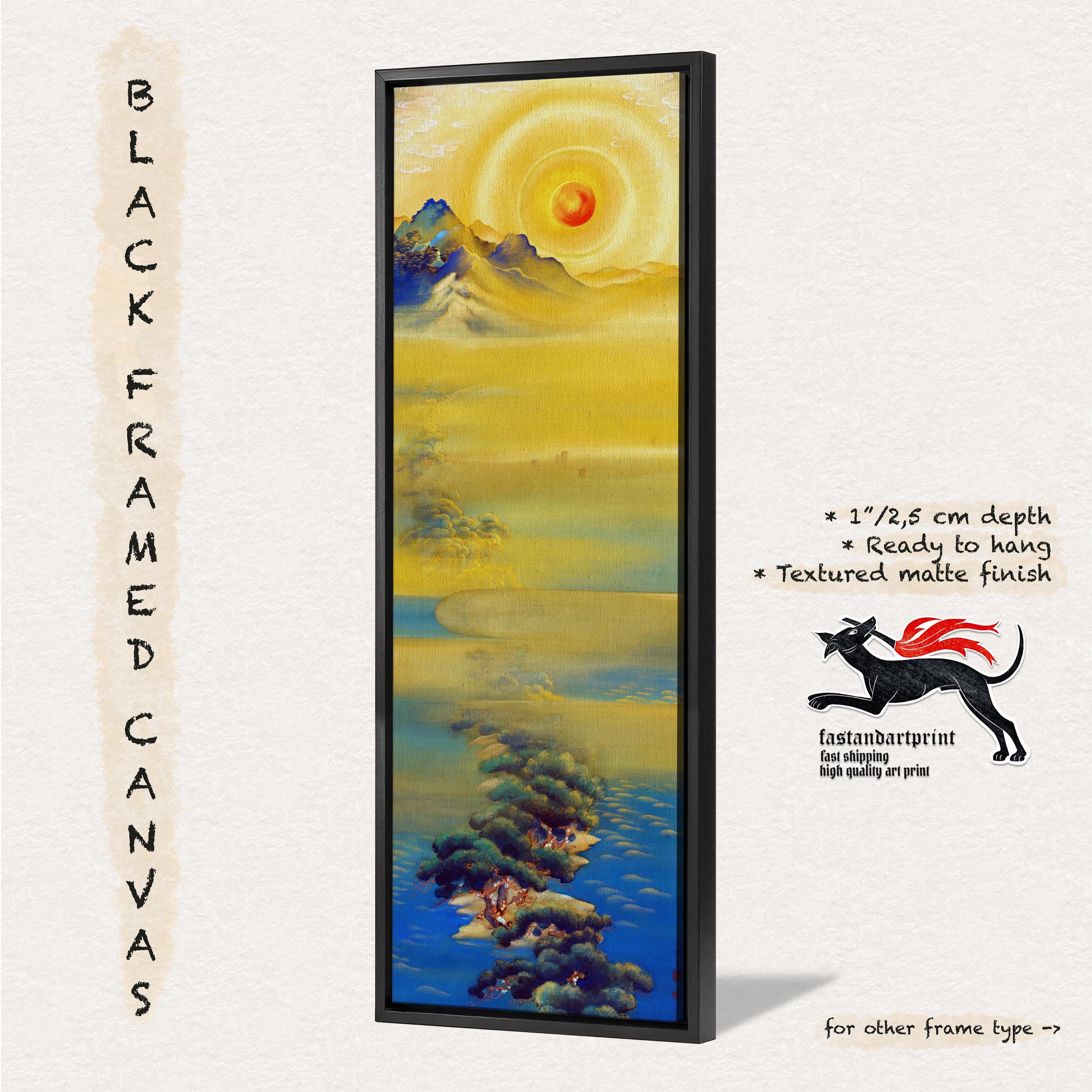 Hayashi Buntō Japanese Sunrise Art: Zen Landscape Canvas Print - Etsy