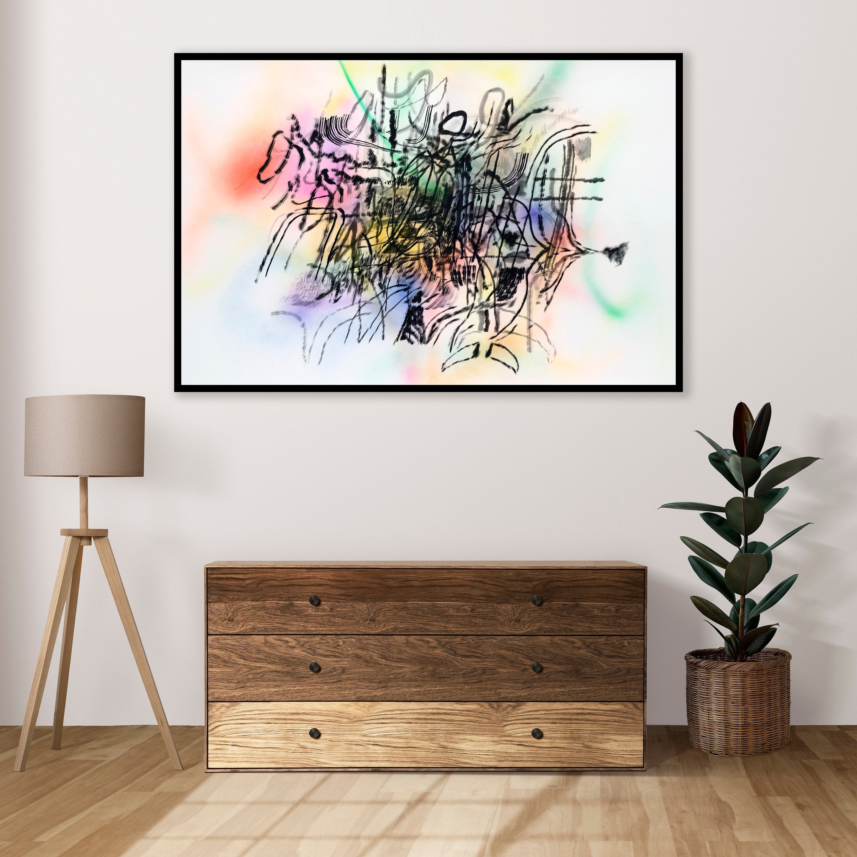 Unframed, Julie Mehretu Print, Art Poster Original Print, Exhibition Museum Poster, Contemporary Abstract Art Wall Decor Print, Gift Idea
