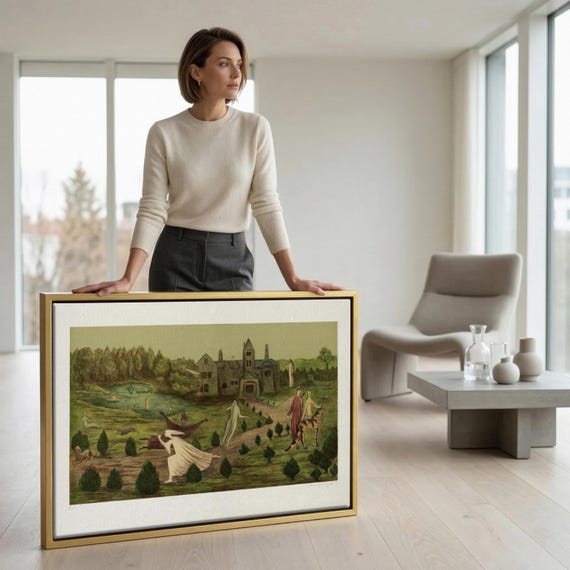 Leonora Carrington, Crookhey Hall, Surreal Landscape Print