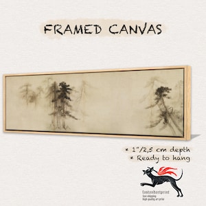 Framed, Ready to Hang, Hasegawa Tohaku Print, Pine Trees Print, Framed Wall Art, Large Horizontal Wall Art, High Quality Giclee Print