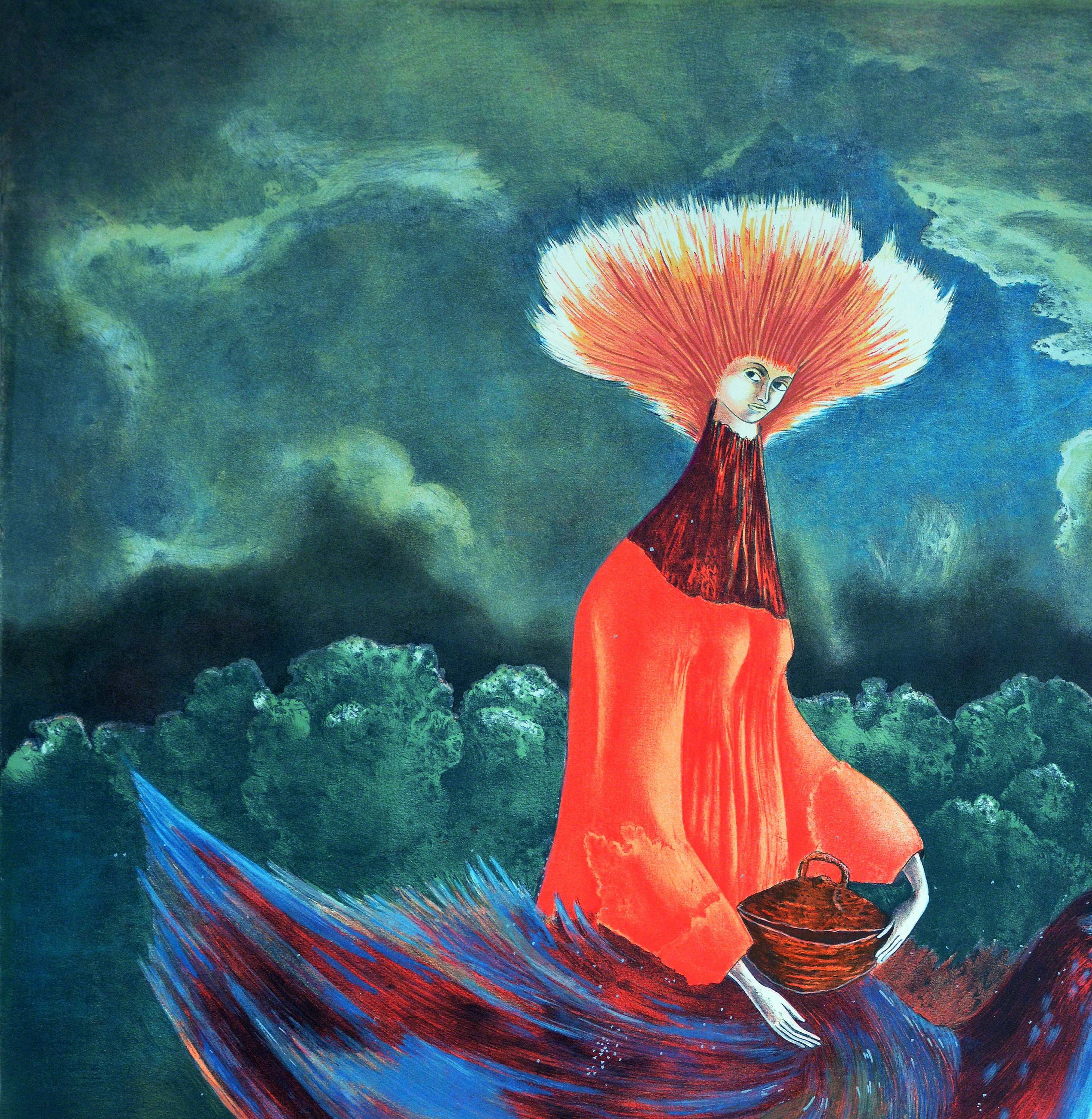 Leonora Carrington Print: Surrealist Woman Portrait, Feminine