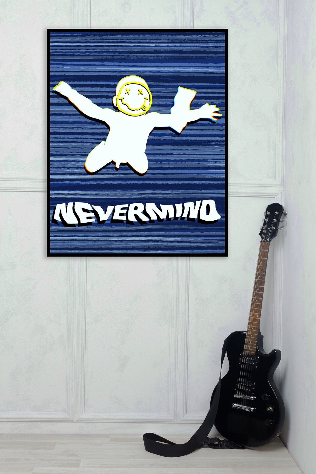 Nirvana Art Print Nevermind Art Print 3 Versions Available Etsy
