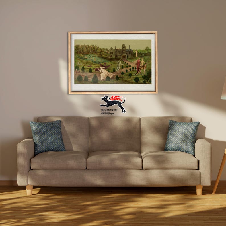 Leonora Carrington, Crookhey Hall, Surreal Landscape Print image 15