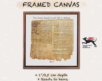 Framed Isaiah Scroll Art Print: 1st Century BCE Manuscript
