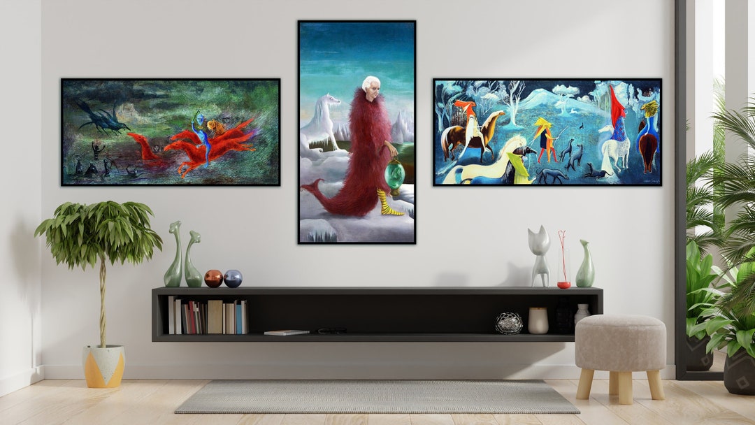 Leonora Carrington Prints Set: Max Ernst Portrait, Abstract Wall Art ...