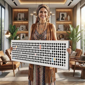 The Bauhaus Grid: Panoramic Geometric Typography Print | Mid-Century Modern Abstract Node Art | High-End Graphic Design Wall Decor