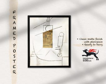 パブロ・ピカソ - グラスとスーズのボトル（1912年） - 17インチ×22