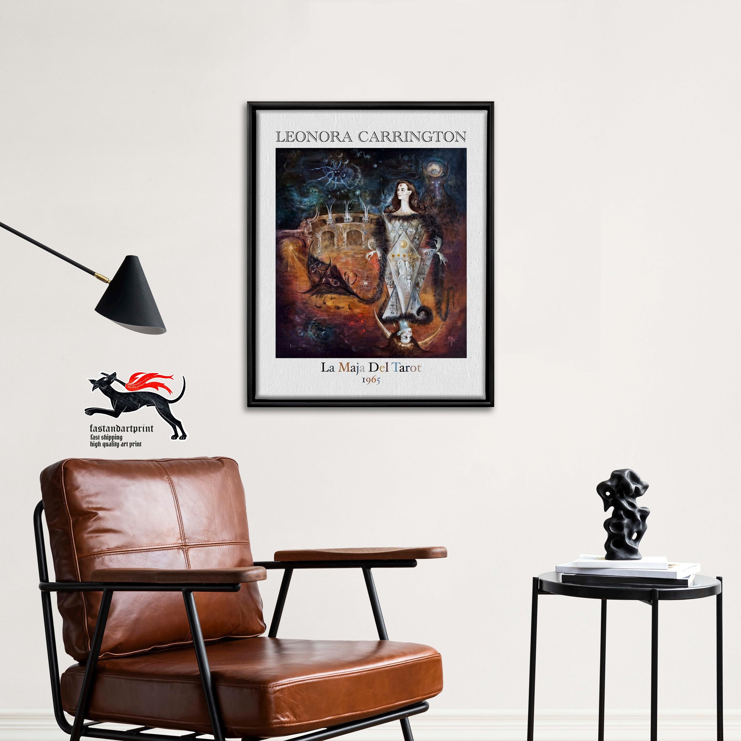 Framed Leonora Carrington Print: La Maja Del Tarot, Framed