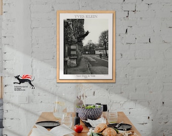Yves Klein Photography Art Print: Vintage Black and White Photo (Unframed)