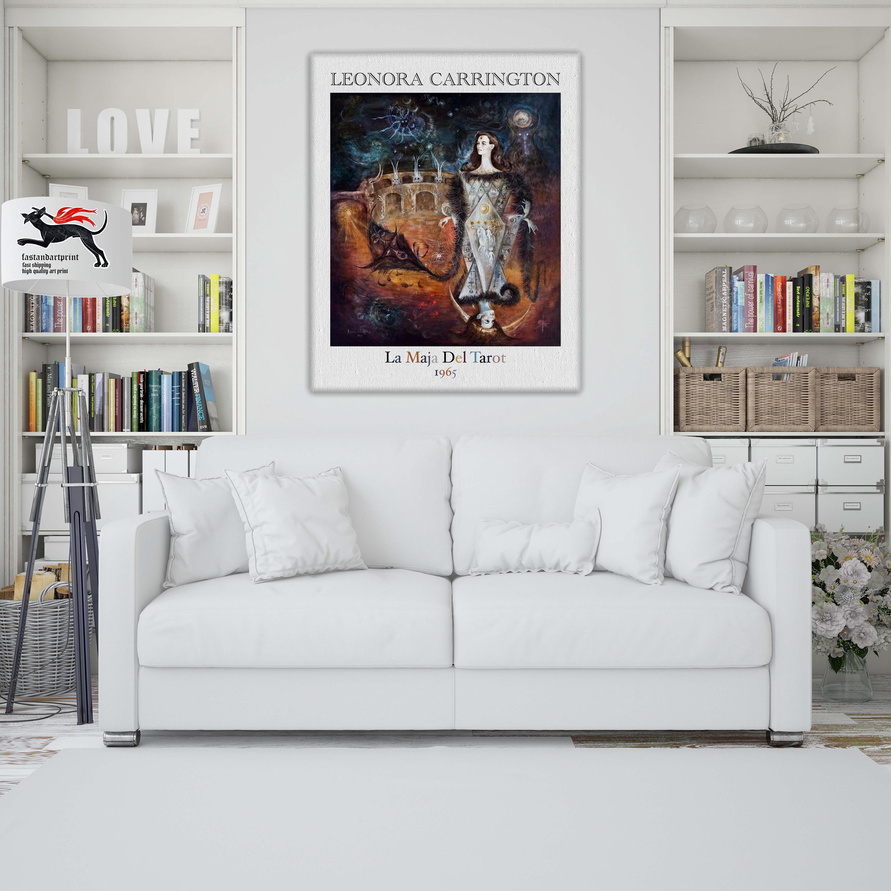 Framed Leonora Carrington Print: La Maja Del Tarot, Framed