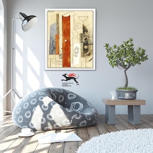 Unframed, Pablo Picasso Print, Guitar Print, Gas Jet and Bottle Print, Abstract Art Print, Modern Wall Art, Picasso’s Modernist Meditation