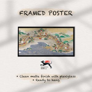 Framed Tokaido Japanese Landscape Canvas Art Print
