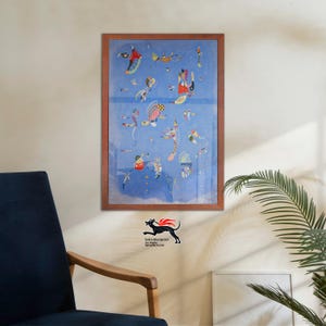 Kandinsky Abstract Art Print: Sky Blue Original Poster (Unframed)