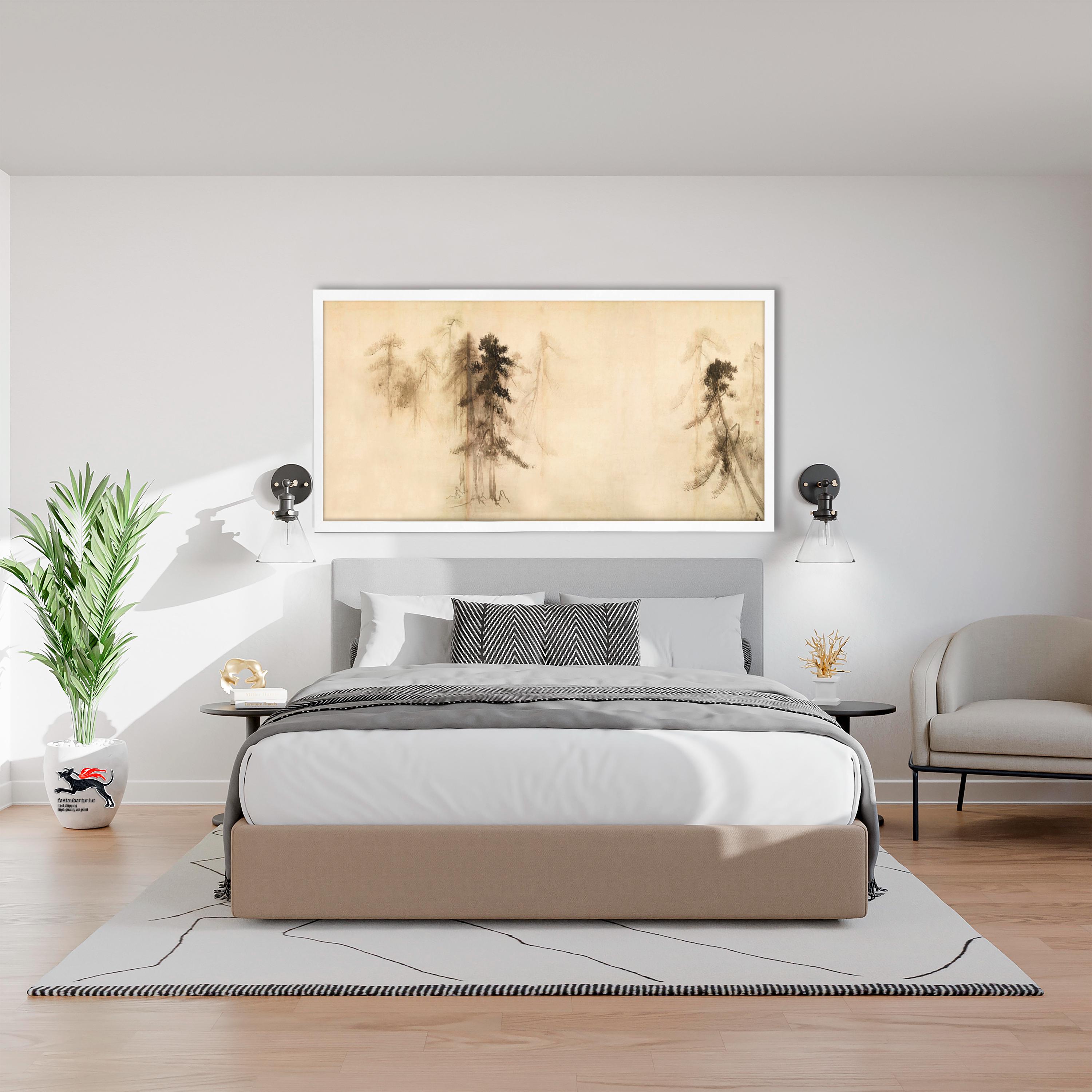 Hasegawa Tohaku Pine Trees Print: Japanese Landscape Art Poster - Etsy