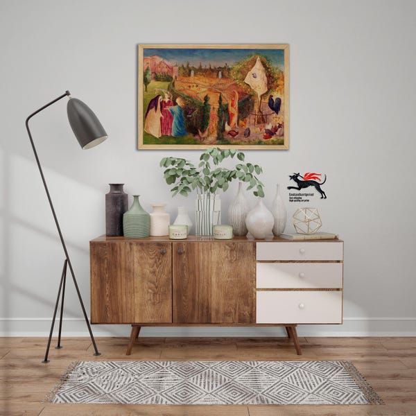 Leonora Carrington Art Print: The Kitchen Garden Giclee Print, Alchemical Surrealist Garden Print | Mystical Witchy Wall Art (unframed)