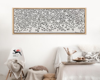 Gerahmte Figur Linie Kunstdruck: Minimalistische Leinwand Wanddekoration