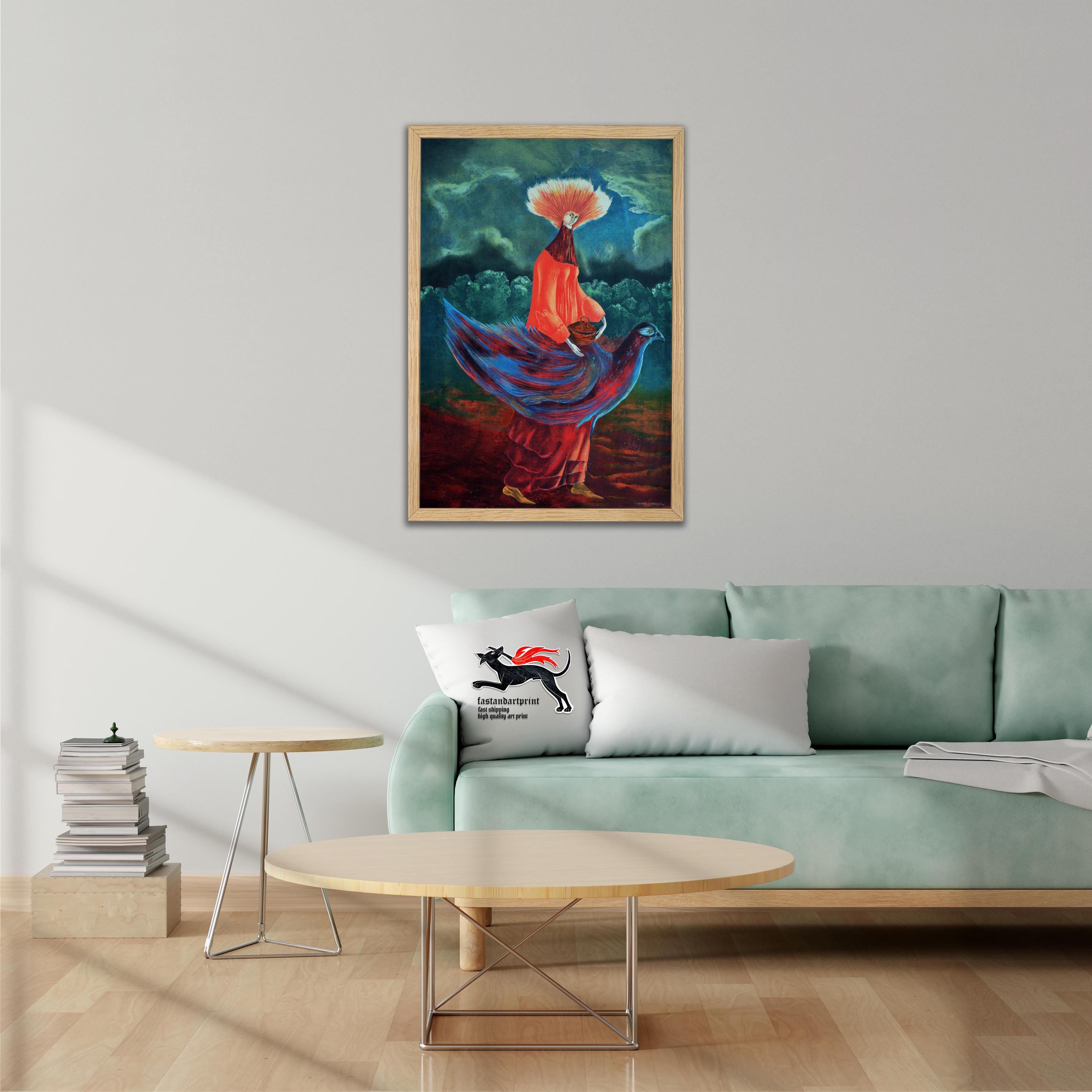 Leonora Carrington Print: Surrealist Woman Portrait, Feminine