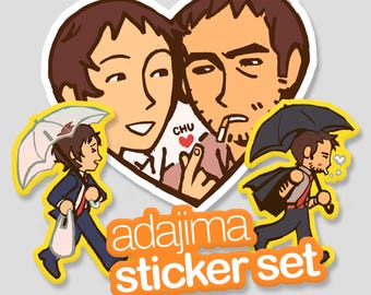 P4 Adachi and Dojima Sticker Set