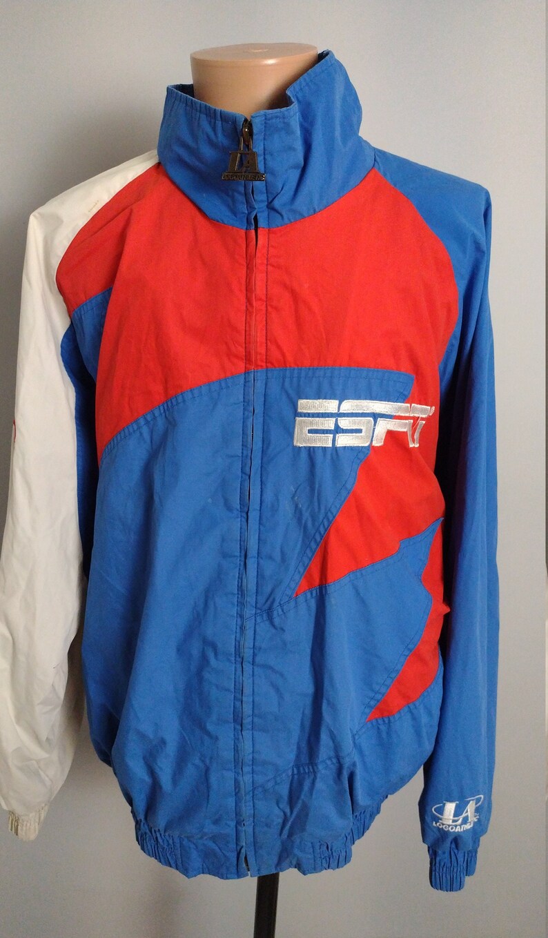 Vintage 90's ESPN Logo Athletic Sharktooth Jacket Mens L | Etsy