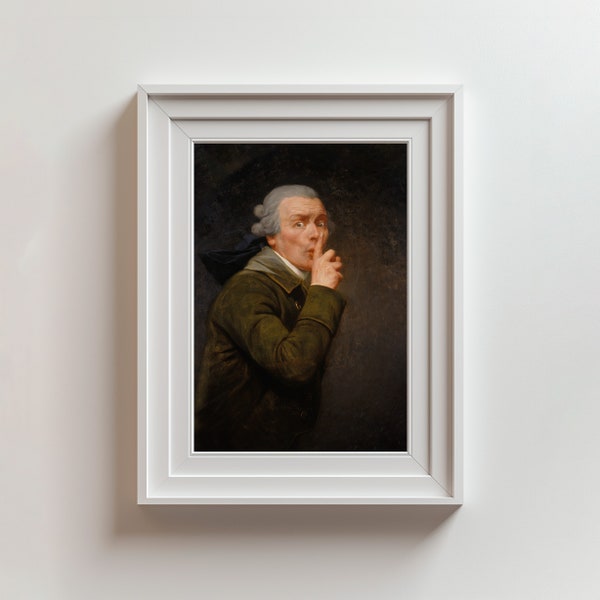 Joseph Ducreux « Sobre » France 1783. Portraits d'hommes excentriques populaires Autoportraits avec humour inhabituel Galerie d'art Impression d'affiches de qualité