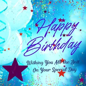 Happy Birthday, Birthday card, Happy birthday card, Digital download, Mp4 card, Animated card, Digital card, Children's birthday card