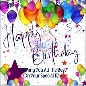 Happy Birthday, Birthday card, Happy birthday card, Digital download, Mp4 card, Animated card, Digital card, Children's birthday card