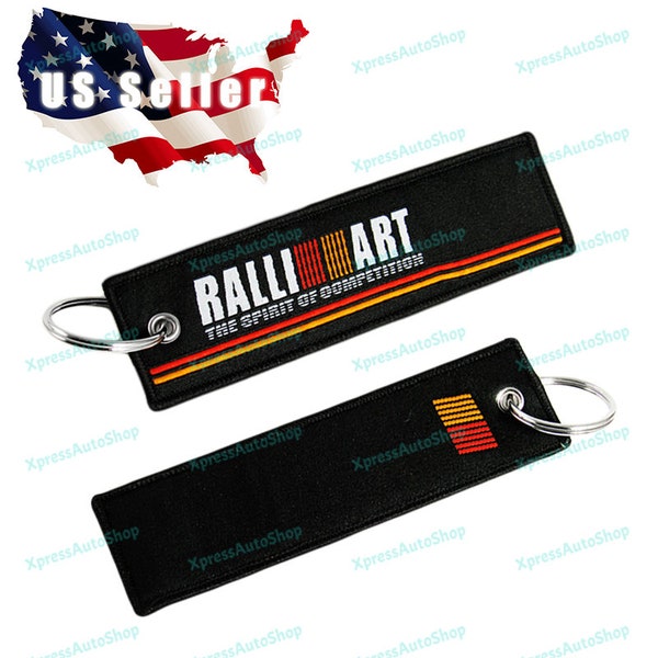 For 5.7" jdm ralliart mitsubishi double side racing cell holders keychain universal