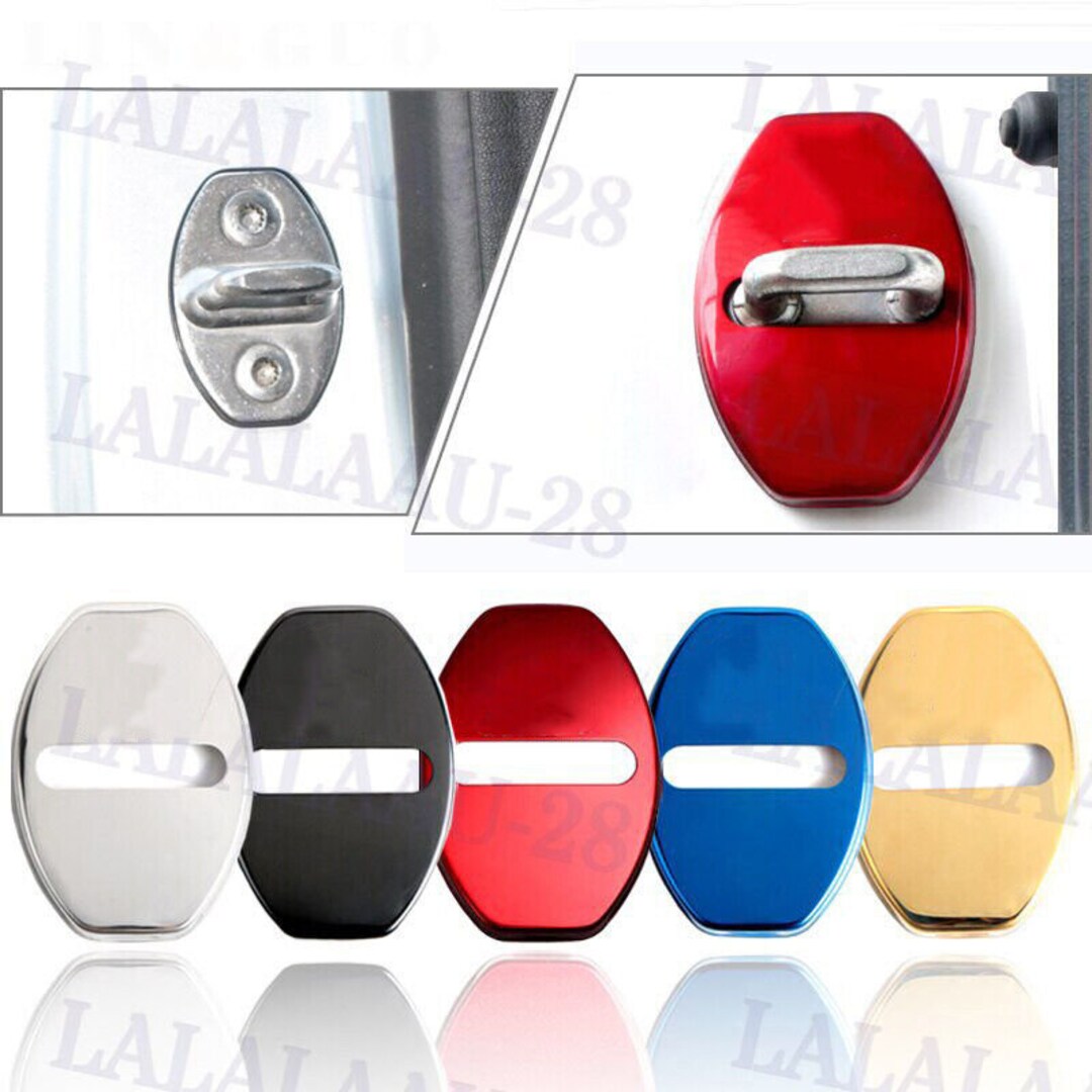 2x Stainless Steel Door Striker Cover Lock Buckle Caps – F-SPORT Style For Lexus