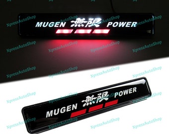 For JDM Mugen Power LED Light Car Front Grille Badge Illuminated Decal Sticker