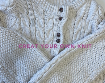 Create your own knit! Custom personalized knit. Cutsom-made. Order-made knit, sweater, cardigan with mohair.  CUSTOM ORDER for KNITTED items