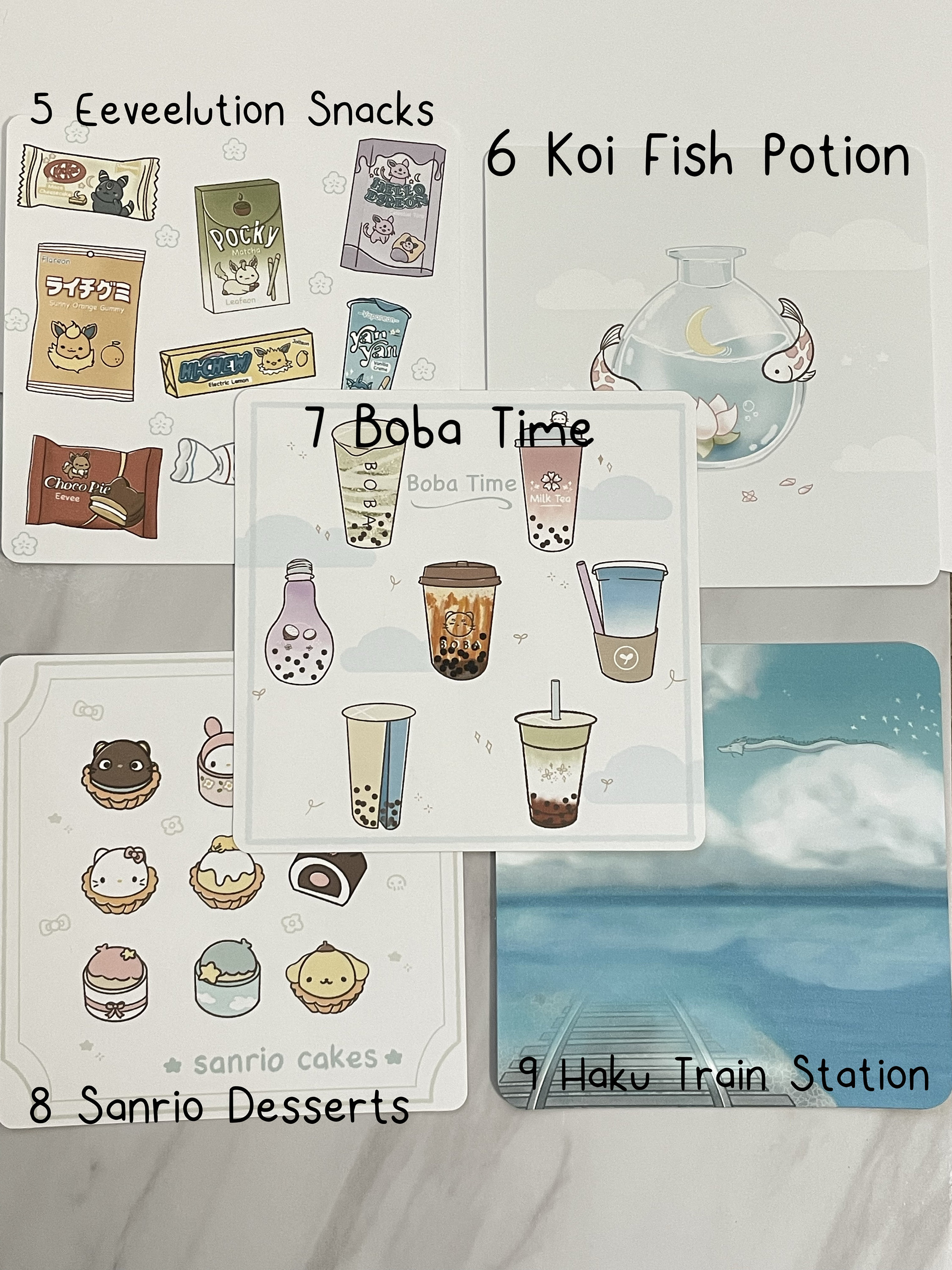 Kawaii Art Prints Cute Art Prints 4 X4 Art Print Pastel Etsy