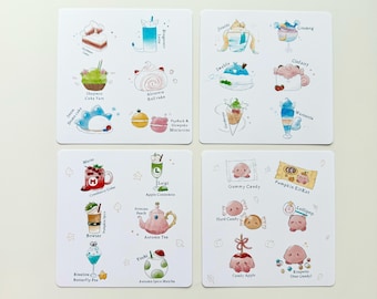 Kawaii Mini Art Prints | 4 x4 Art Print | Cute Art Prints | Pastel Art