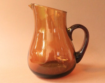 Smoked glass pitcher