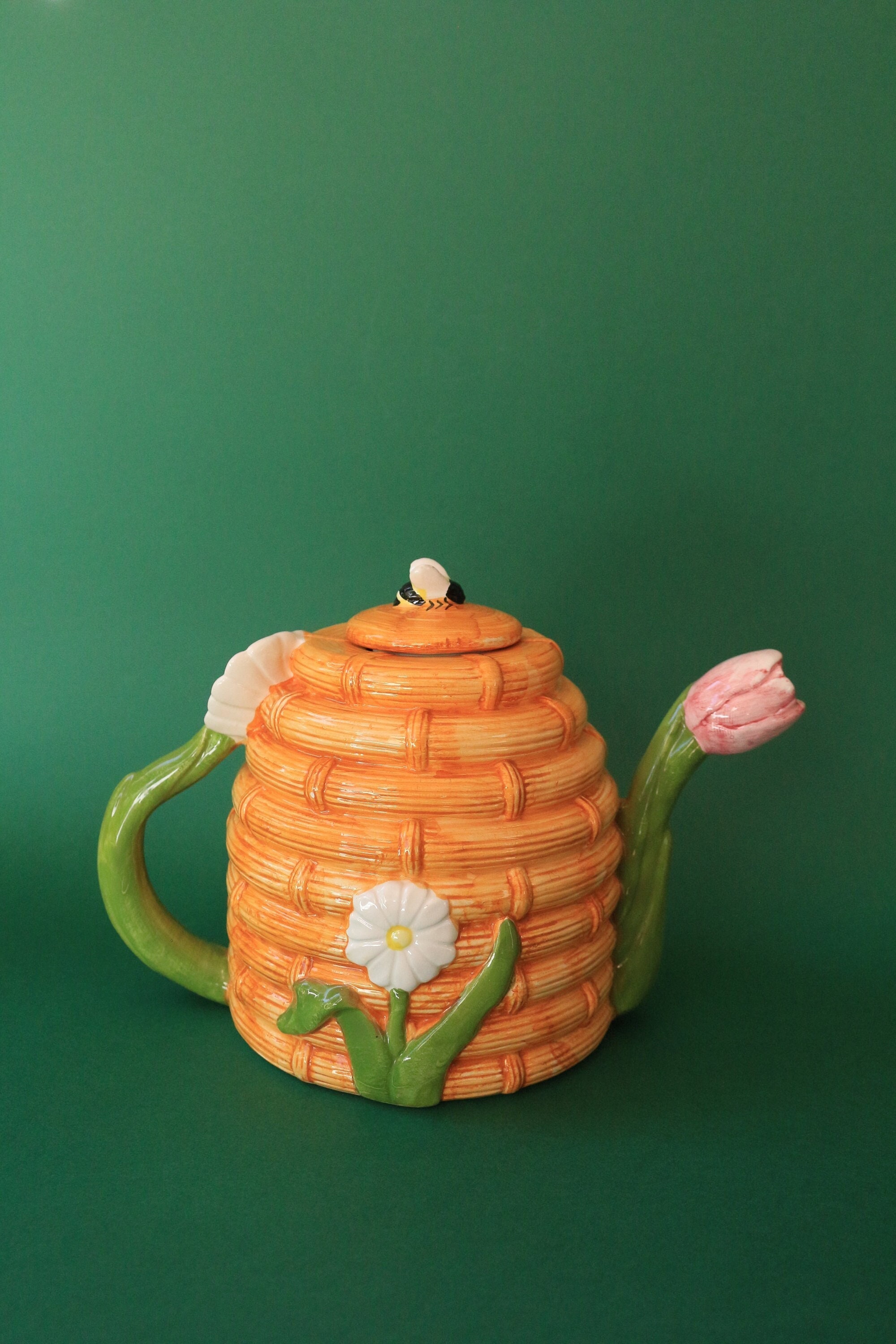 Théière Ruche Abeille Fleur Céramique