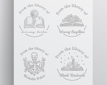 Buchdrucker Personalisierter Bibliotheksdrucker, Benutzerdefinierter Buchdrucker aus der Bibliothek des Buchdruckers, Bibliotheksstempel, Geschenk für Buchliebhaber