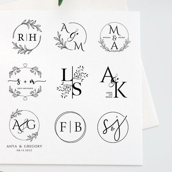 Chose Your Wedding Embosser, Personalized Wedding Embosser Stamp, Wedding Stamp, Custom Embosser, Monogram Embosser, Couple Name Embosser