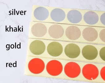 Embosser Foil Stickers Self Adhesive Glossy Silver/Gold Seal Labels for Certificates Notary Embossing Seals Stickers for Embosser